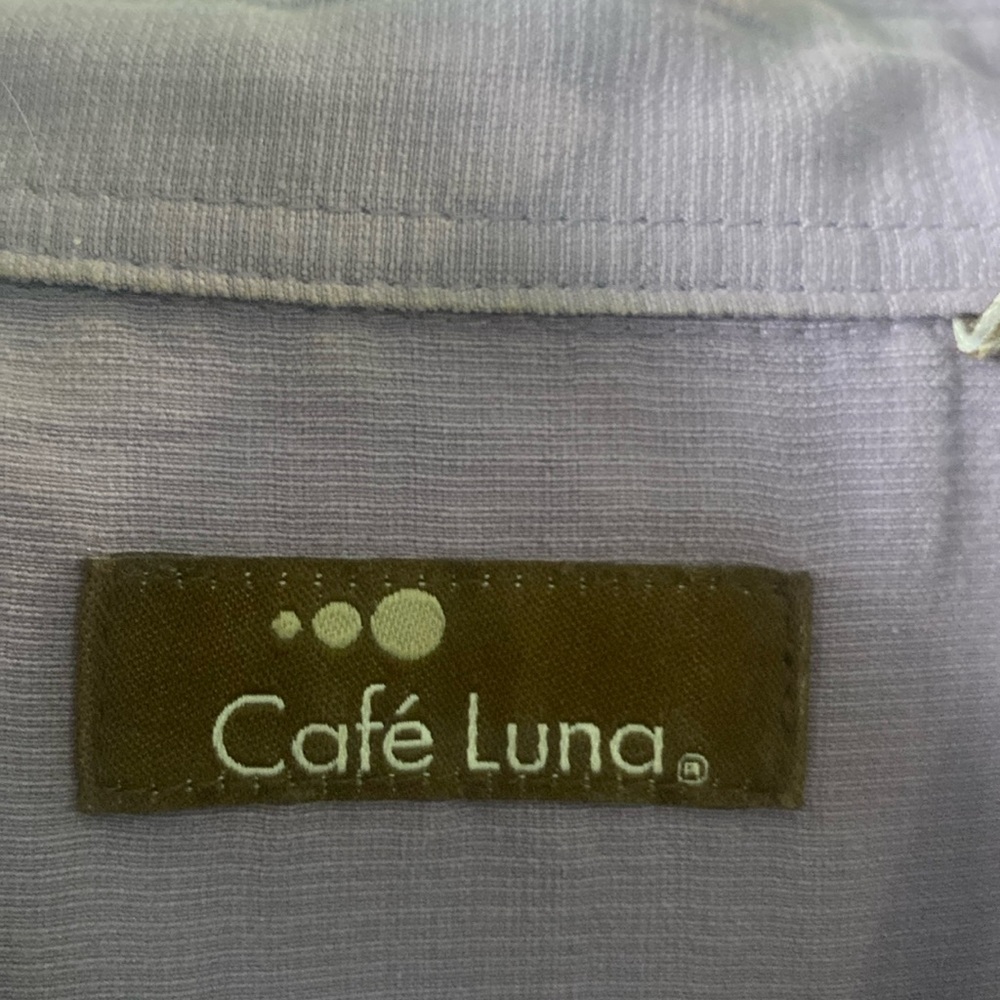 Cafe Luna  Panels Hipster Lavender  Shirt Mens Size 2XL - Picture 6 of 8